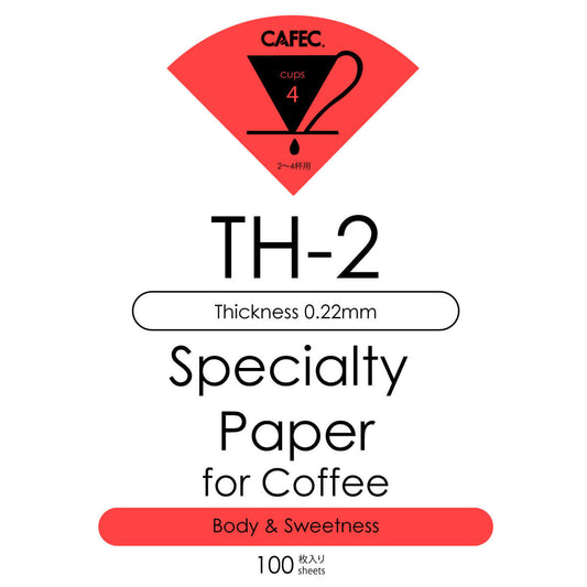 Cafec TH-2 Filtre Kağıdı - CUP4; specialty paper for freshly roasted specialty coffee.